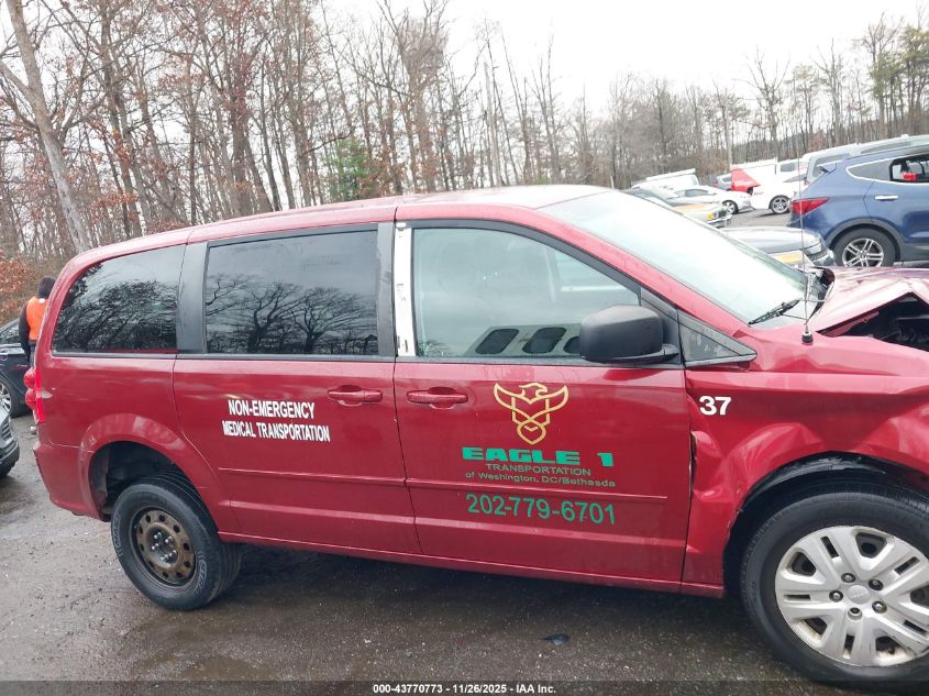 2014 Dodge Grand Caravan Se VIN: 2C4RDGBG2ER309478 Lot: 43770773