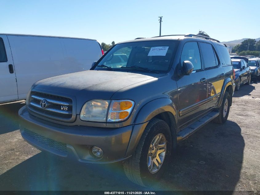 2004 Toyota Sequoia Limited V8 VIN: 5TDZT38A64S235731 Lot: 43771015