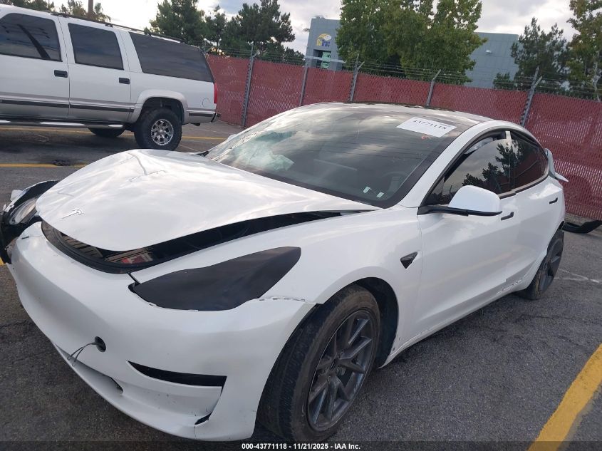 2023 Tesla Model 3 Rear-Wheel Drive VIN: 5YJ3E1EA2PF582748 Lot: 43771118