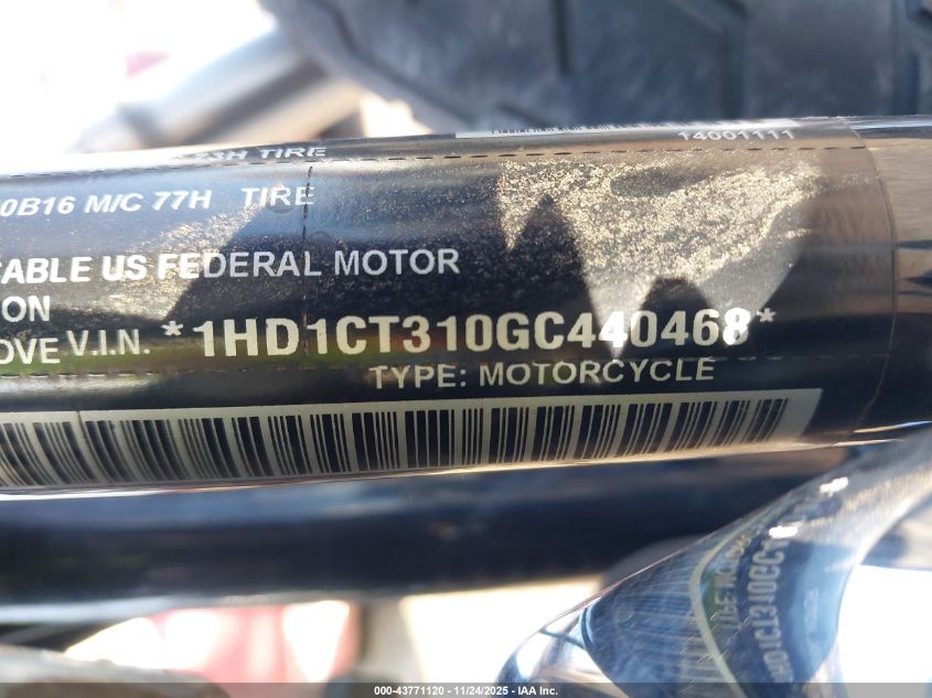 2016 Harley-Davidson Xl1200 C VIN: 1HD1CT310GC440468 Lot: 43771120