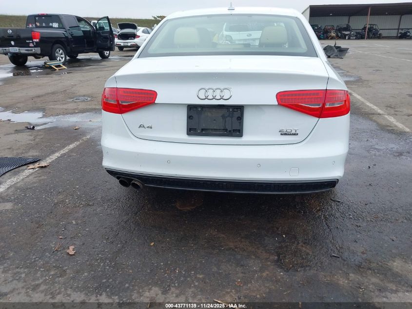 2016 Audi A4 2.0T Premium VIN: WAUFFAFL9GN008379 Lot: 43771139