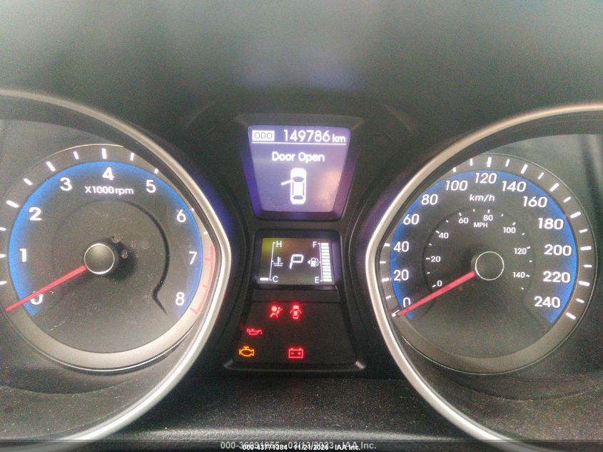 2013 Hyundai Elantra Gt Gl VIN: KMHD25LE7DU155929 Lot: 43771384