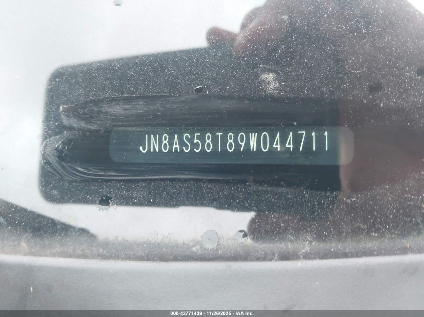 2009 Nissan Rogue S VIN: JN8AS58T89W044711 Lot: 43771439