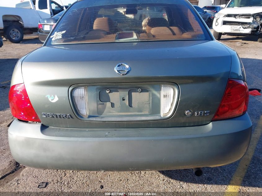 2006 Nissan Sentra 1.8S VIN: 3N1CB51DX6L459217 Lot: 43771687