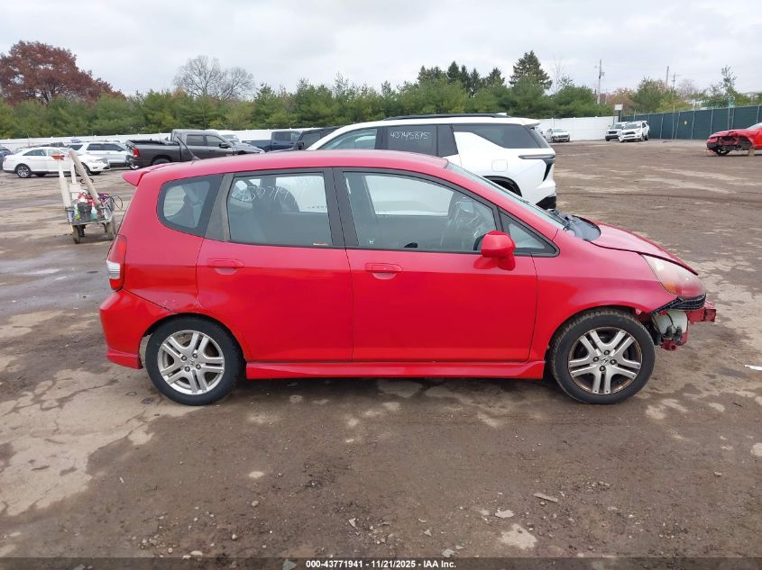 2007 Honda Fit Sport VIN: JHMGD38647S018236 Lot: 43771941