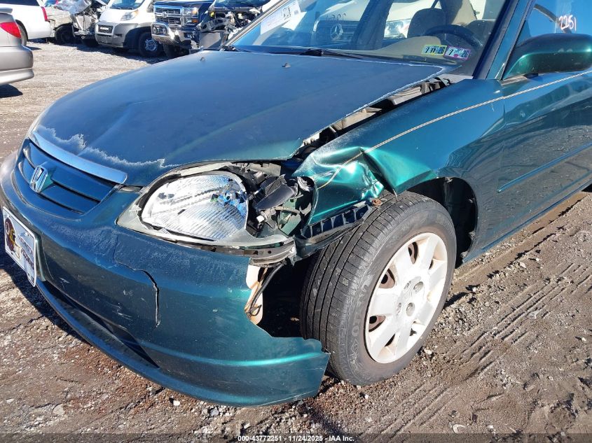 2001 Honda Civic Ex VIN: 002HGES267X1H5653 Lot: 43772251