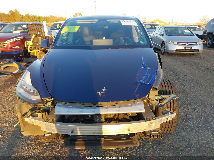 2020 Tesla Model Y Long Range Dual Motor All-Wheel Drive/Performance Dual Motor All-Wheel Drive VIN: 5YJYGDEF8LF001597 Lot: 43772267