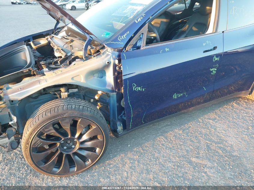 2020 Tesla Model Y Long Range Dual Motor All-Wheel Drive/Performance Dual Motor All-Wheel Drive VIN: 5YJYGDEF8LF001597 Lot: 43772267