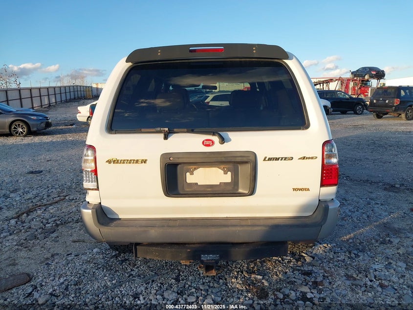 2000 Toyota 4Runner Limited V6 VIN: JT3HN87R8Y9036117 Lot: 43772403