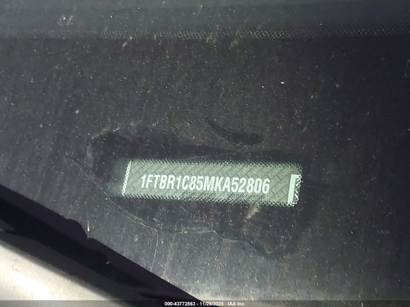 2021 Ford Transit-250 VIN: 1FTBR1C85MKA52806 Lot: 43772563