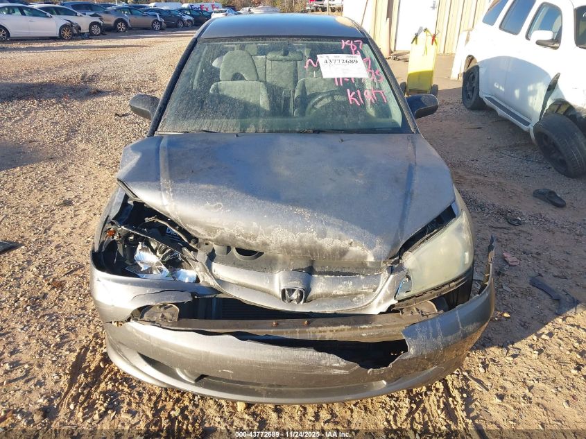 2004 Honda Civic Lx VIN: 2HGES16524H520339 Lot: 43772689