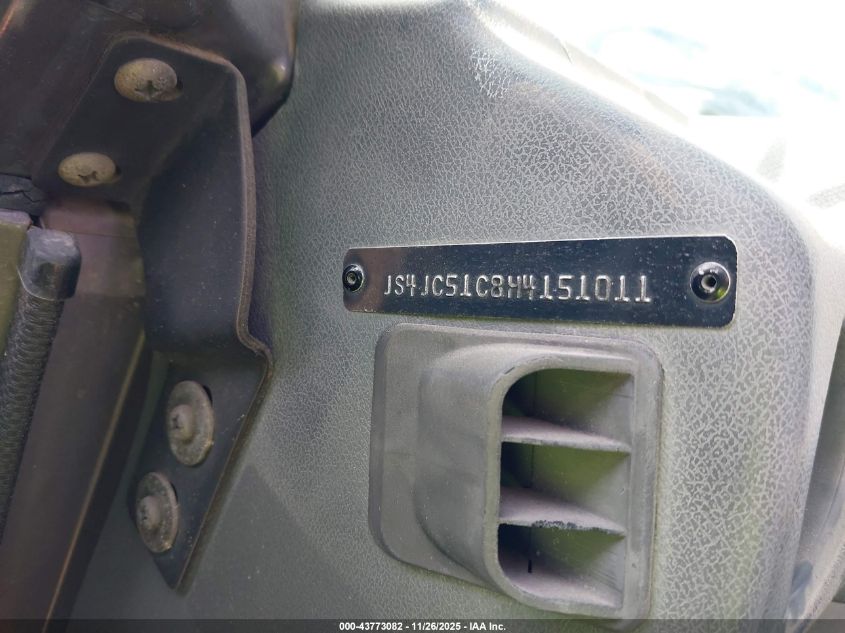 1987 Suzuki Samurai VIN: JS4JC51C8H4151011 Lot: 43773082