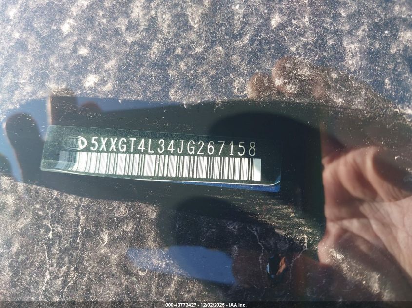 2018 Kia Optima Lx VIN: 5XXGT4L34JG267158 Lot: 43773427
