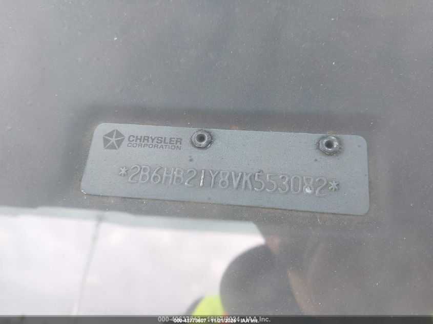 1997 Dodge Ram Van 2500 Commercial VIN: 2B6HB21Y8VK553082 Lot: 43773607