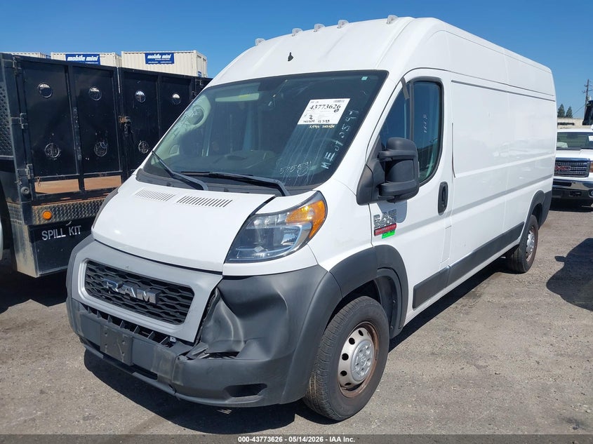 Vin: 3c6mrvhg3me575591, lot: 44269051, ram promaster 3500 high roof 159 wb 20212