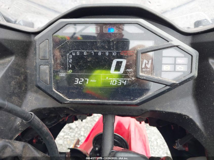 2025 Kawasaki Ex500 VIN: ML5EXGG17SDA41906 Lot: 43773779