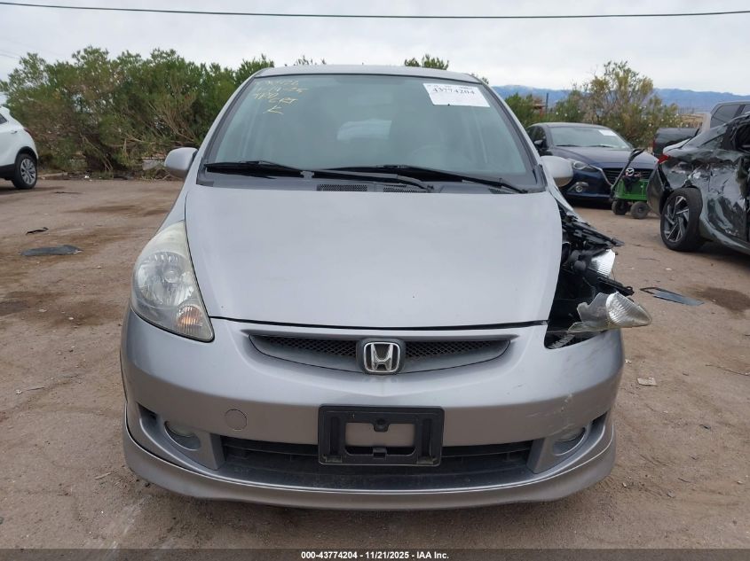 2007 Honda Fit Sport VIN: JHMGD38637S015313 Lot: 43774204