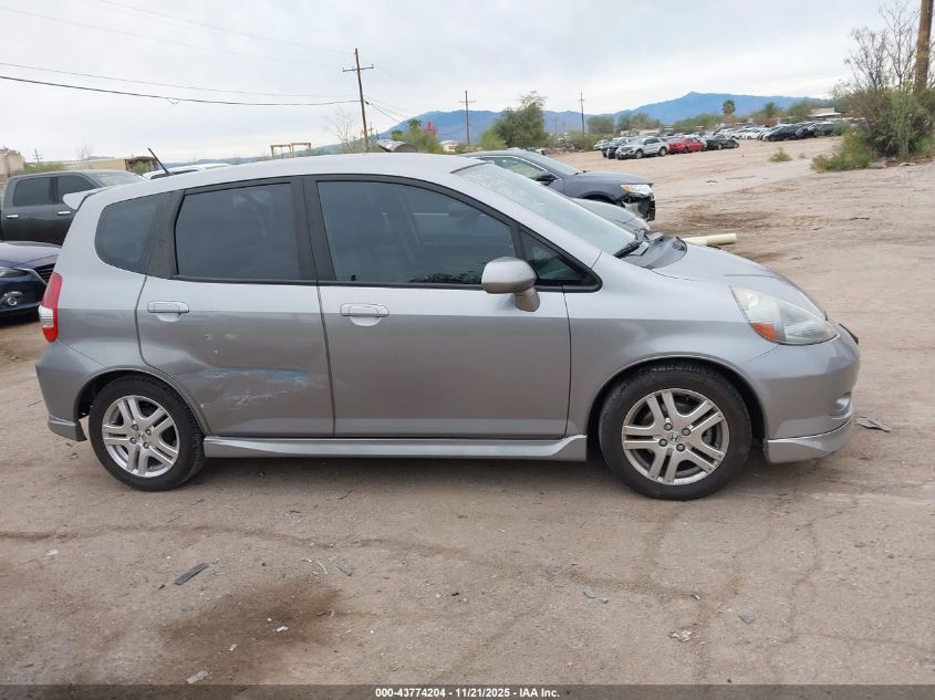 2007 Honda Fit Sport VIN: JHMGD38637S015313 Lot: 43774204