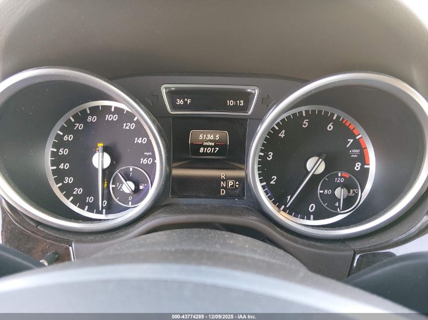 2013 Mercedes-Benz Ml 350 4Matic VIN: 4JGDA5HB0DA247645 Lot: 43774289