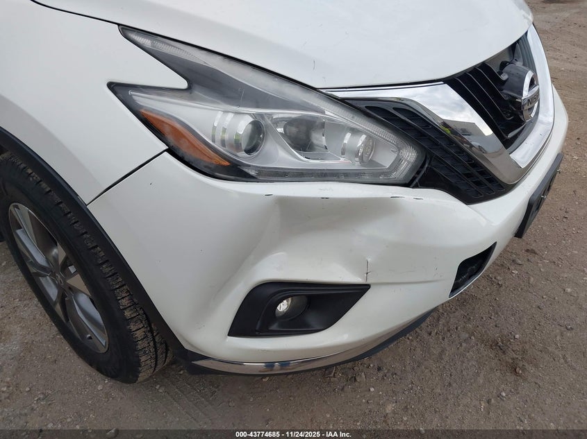 2015 Nissan Murano Sl VIN: 5N1AZ2MG5FN232145 Lot: 43774685