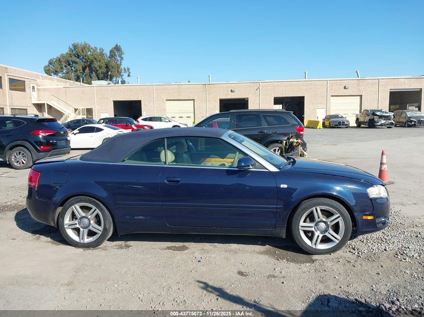 2007 Audi A4 2.0T VIN: WAUAF48H67K016638 Lot: 43775073