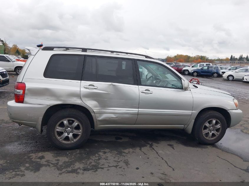2007 Toyota Highlander V6 VIN: JTEEP21AX70218666 Lot: 43775318