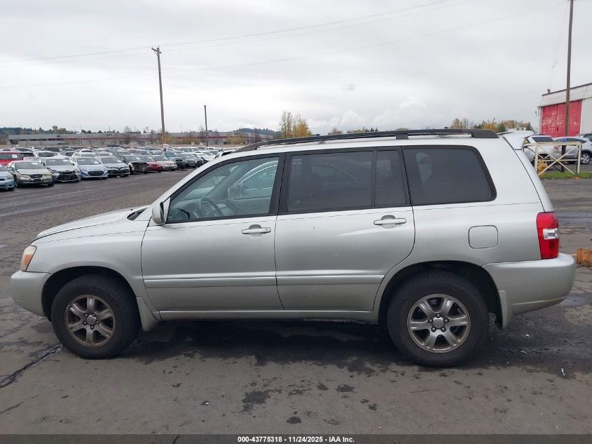 2007 Toyota Highlander V6 VIN: JTEEP21AX70218666 Lot: 43775318
