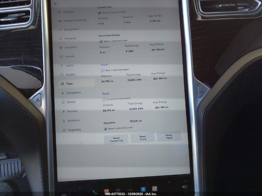 2017 Tesla Model S 60/75 VIN: 5YJSA1E1XHF231188 Lot: 43775332