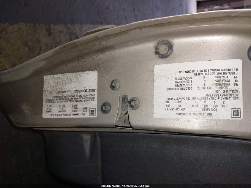 1999 Chevrolet Cavalier VIN: 3G1JC1245XS831720 Lot: 43775508