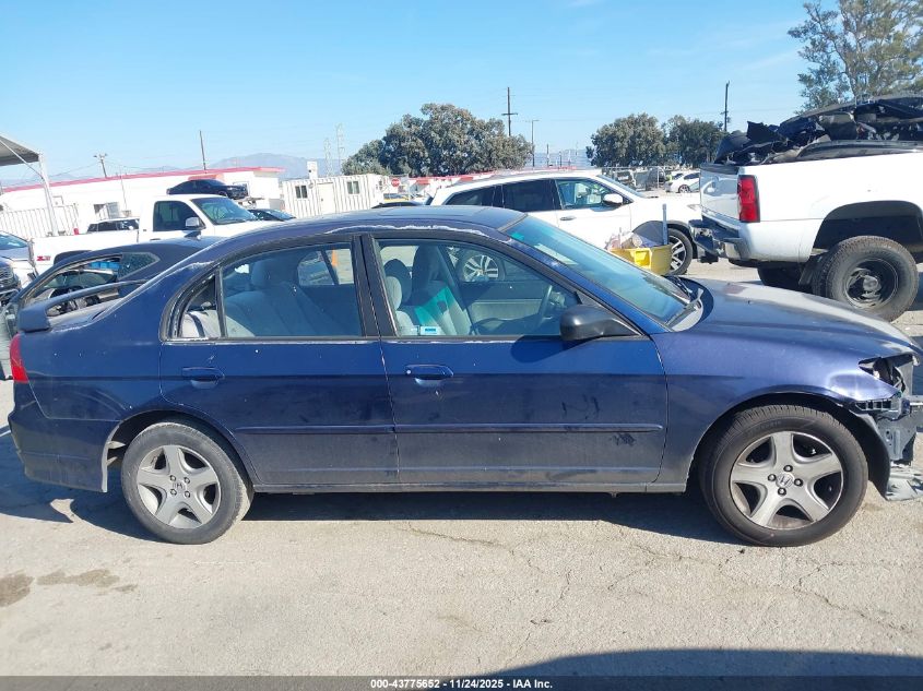 2005 Honda Civic Ex VIN: 2HGES26825H539927 Lot: 43775652