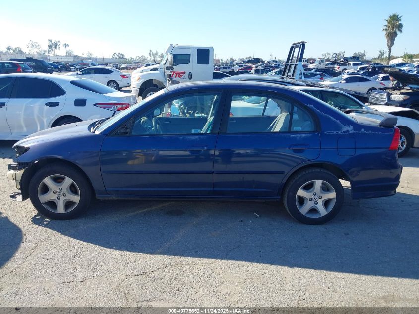 2005 Honda Civic Ex VIN: 2HGES26825H539927 Lot: 43775652