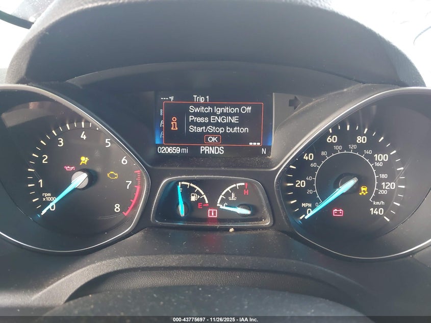 2017 Ford Escape VIN: RFWALLOUTLOOKC Lot: 43775697