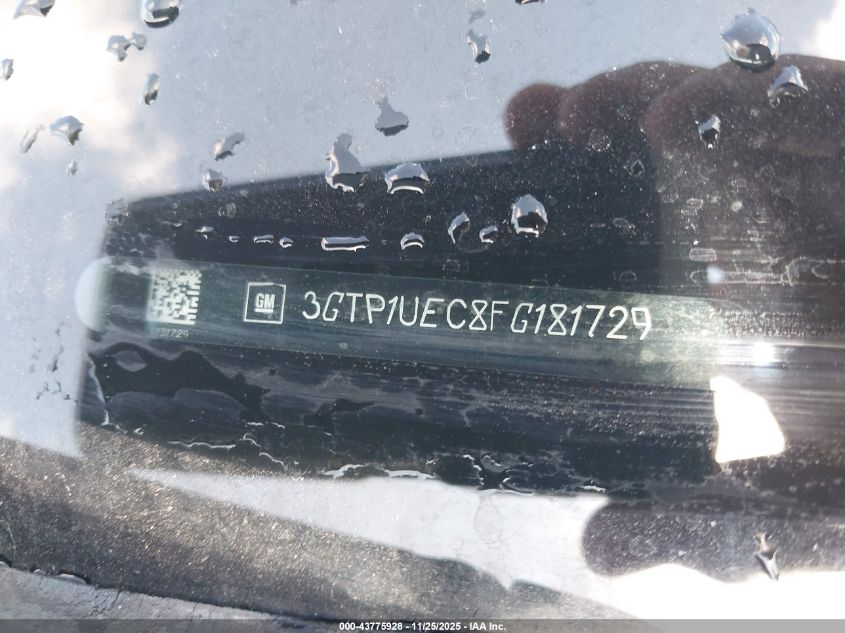 2015 GMC Sierra 1500 Sle VIN: 3GTP1UEC8FG181729 Lot: 43775928
