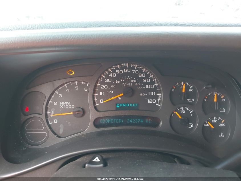 2003 Chevrolet Avalanche 1500 VIN: 3GNEK13T43G252255 Lot: 43776231