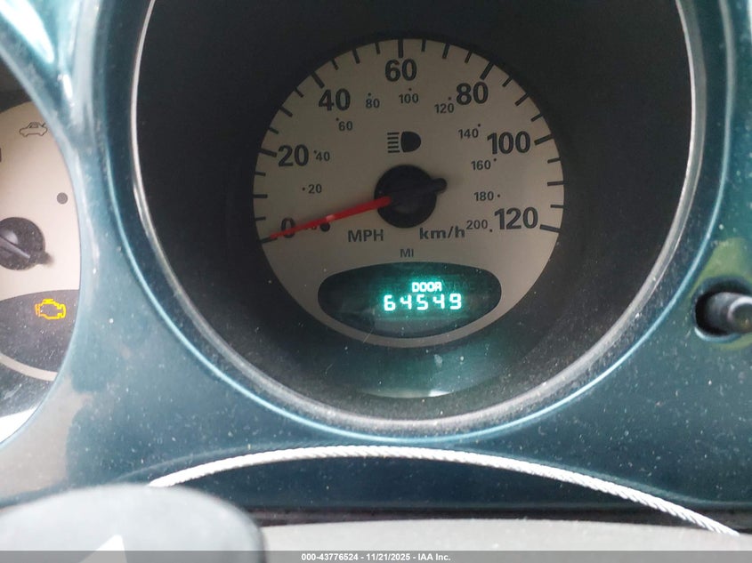 2001 Chrysler Pt Cruiser VIN: 3C8FY4BB31T672341 Lot: 43776524