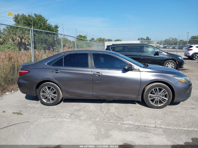 2015 Toyota Camry Se VIN: 4T1BF1FK8FU487774 Lot: 43776655