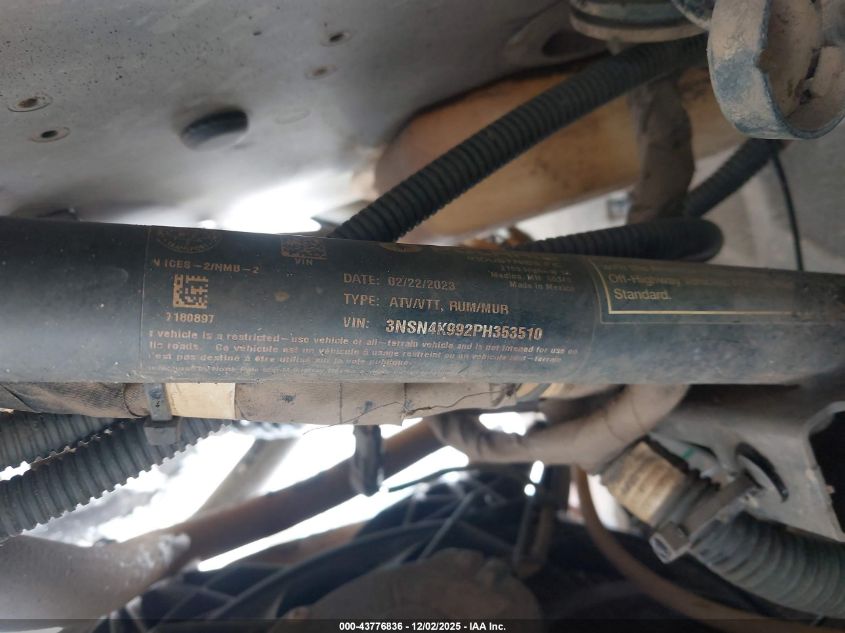 2023 Polaris Rzr Xp 4 1000 Premium VIN: 3NSN4K992PH353510 Lot: 43776836