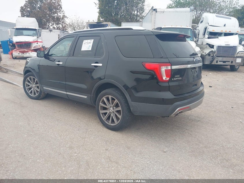 Vin: 1fm5k7fh9hgc08754, lot: 44272390, ford explorer limited 20173