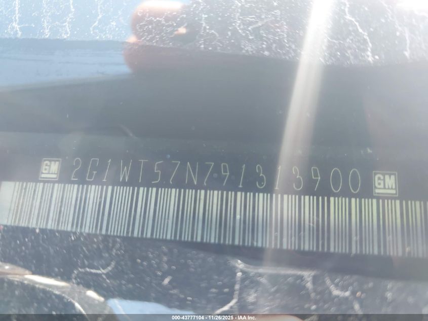 2009 Chevrolet Impala Lt VIN: 2G1WT57N791313900 Lot: 43777104