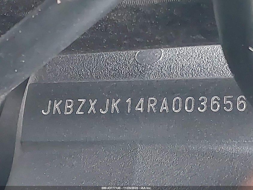 2024 Kawasaki Zx636 K VIN: JKBZXJK14RA003656 Lot: 43777148