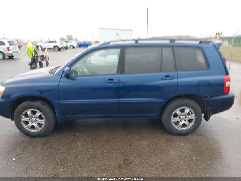 2006 Toyota Highlander V6 VIN: JTEEP21A460160262 Lot: 43777428