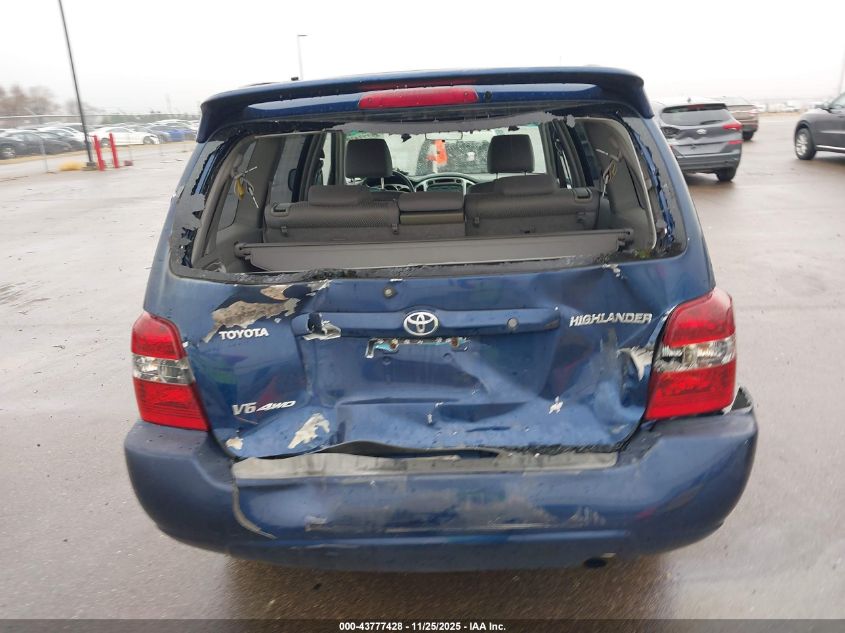 2006 Toyota Highlander V6 VIN: JTEEP21A460160262 Lot: 43777428
