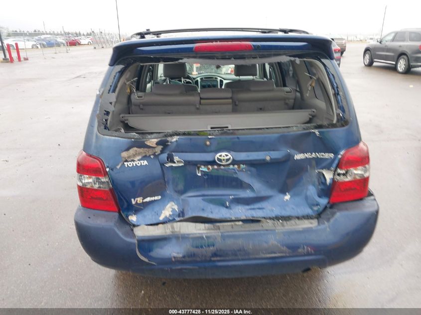 2006 Toyota Highlander V6 VIN: JTEEP21A460160262 Lot: 43777428