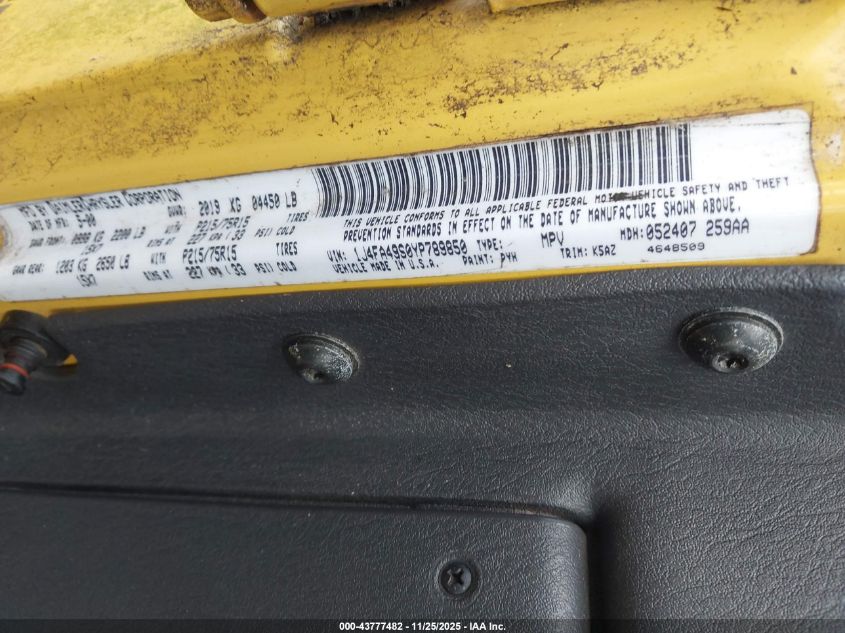 2000 Jeep Wrangler Sport VIN: 1J4FA49S0YP789850 Lot: 43777482