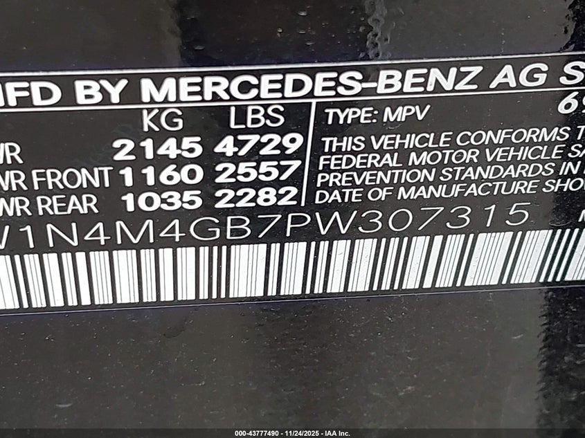 W1N4M4GB7PW307315 2023 MERCEDES-BENZ GLB photo no. 9