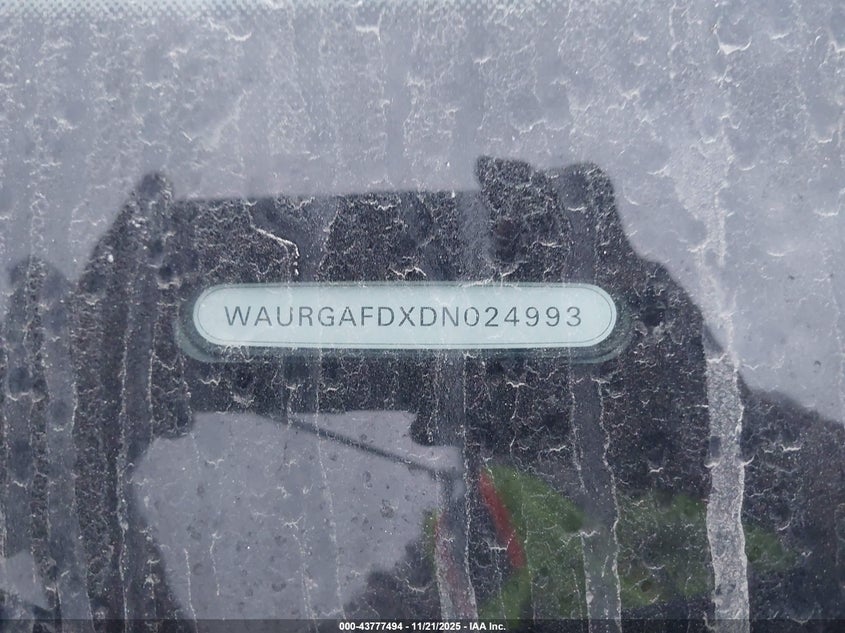 2013 Audi A8 L 3.0T VIN: WAURGAFDXDN024993 Lot: 43777494