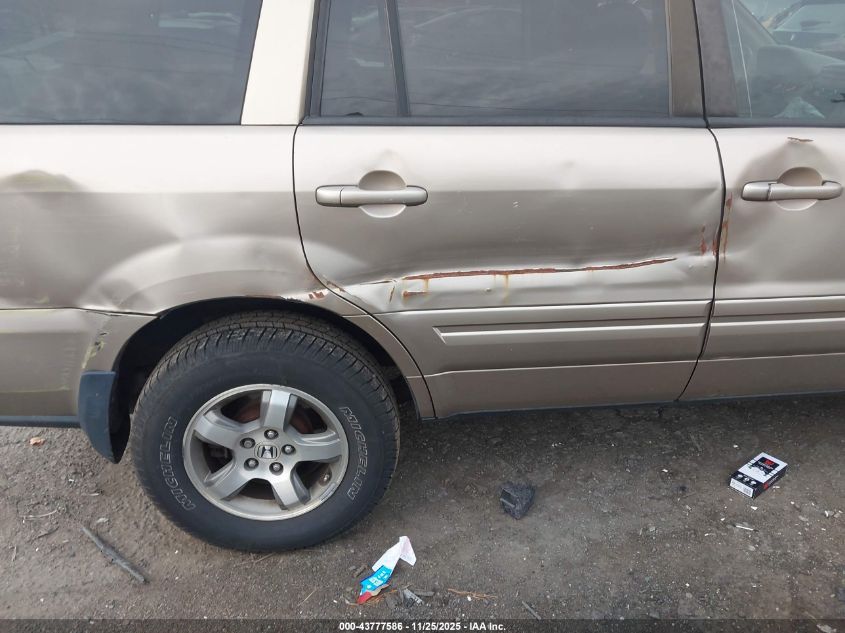 2006 Honda Pilot Ex VIN: 5FNYF28416B023415 Lot: 43777586