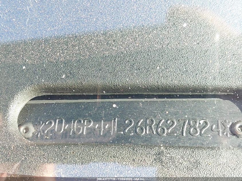 2006 Dodge Grand Caravan Sxt VIN: 2D4GP44L26R627824 Lot: 43777739