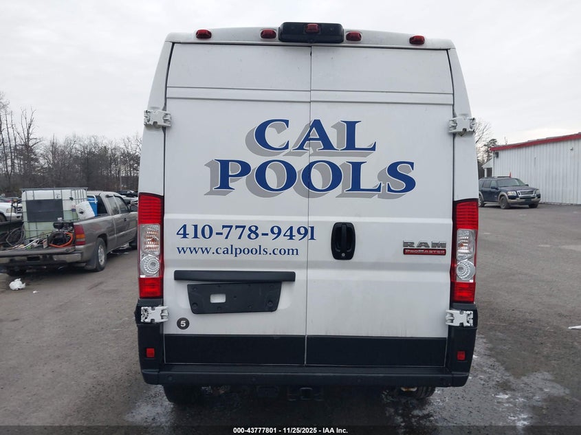 2021 Ram Promaster 1500 High Roof 136 Wb VIN: 3C6ERVBG6ME505290 Lot: 43777801