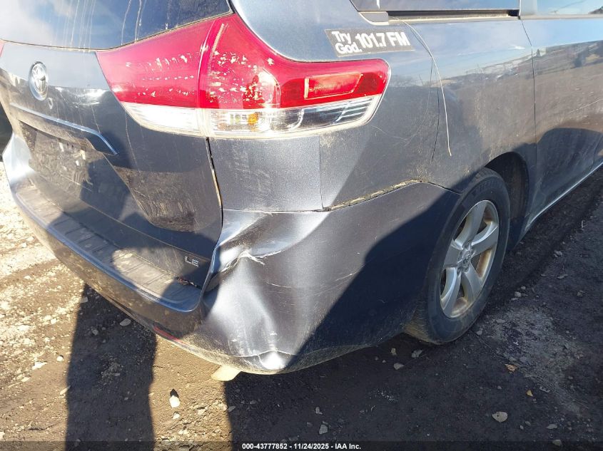 2014 Toyota Sienna Le V6 8 Passenger VIN: 5TDKK3DCXES412410 Lot: 43777852